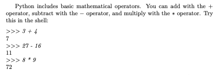 Textbook excerpt showing Python